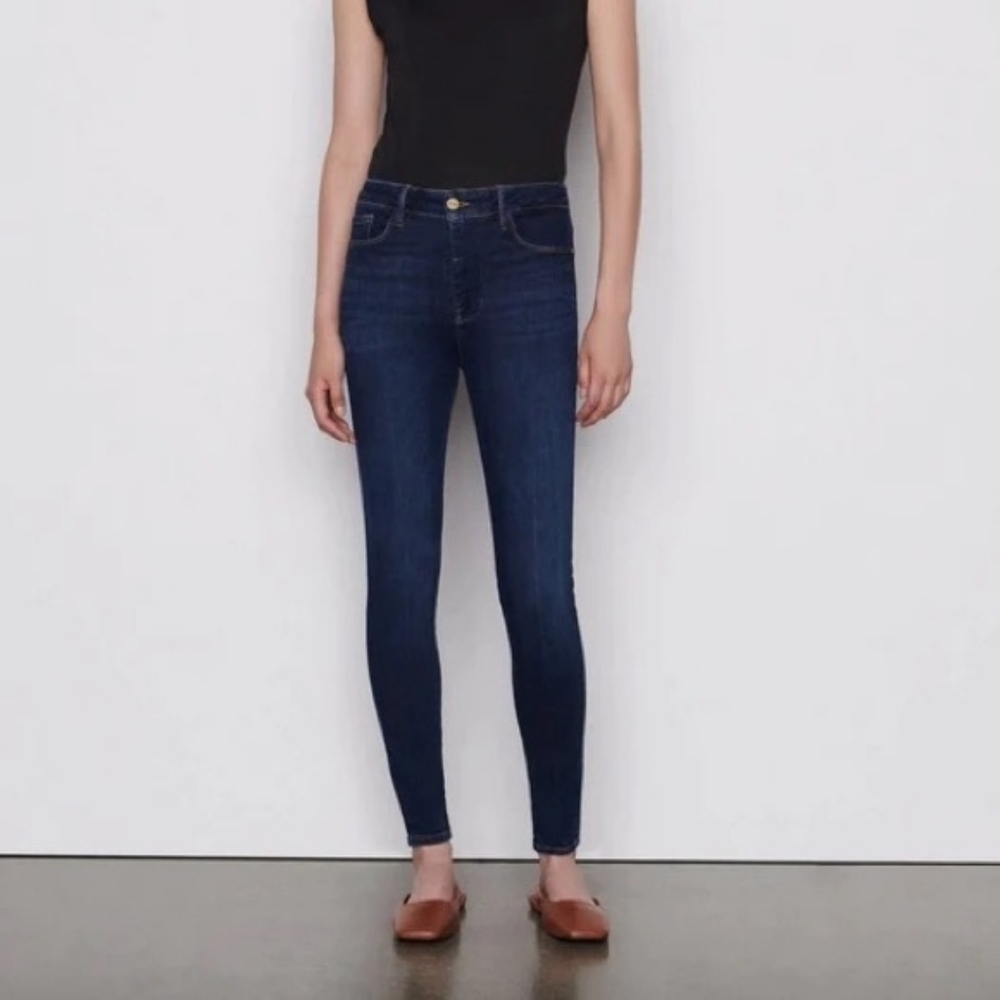 Frame Denim Le One Skinny Teller Jean Dark Blue Women Size 1